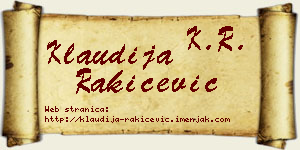 Klaudija Rakićević vizit kartica